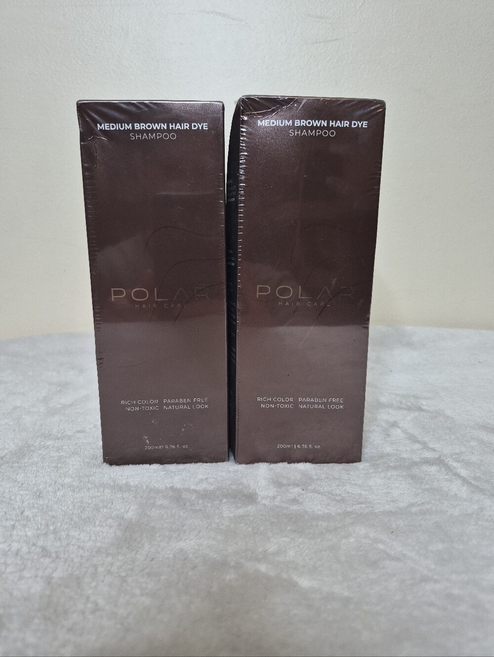 2 Pack Polar Hair Care Medium Brown Hair Dye Shampoo